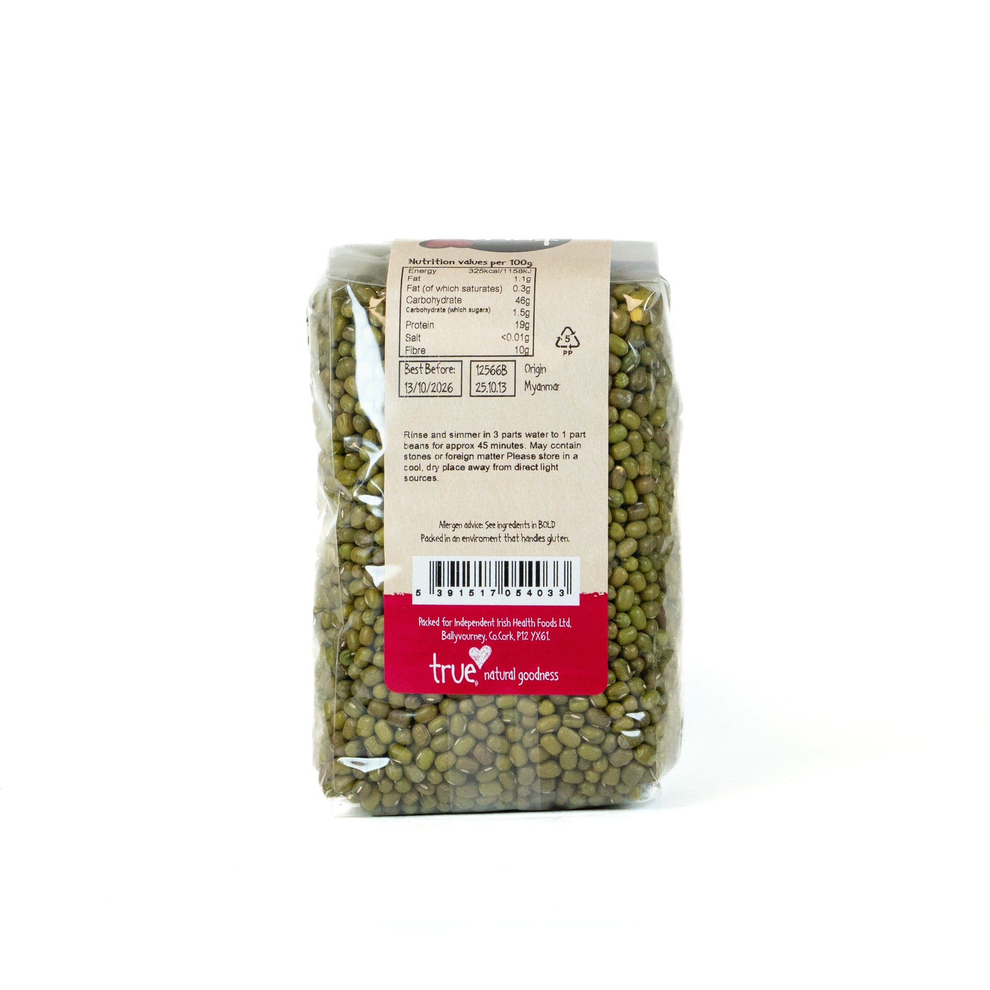 Mung Beans 12566B Outer-6x500g / 3.34 / 6x500g