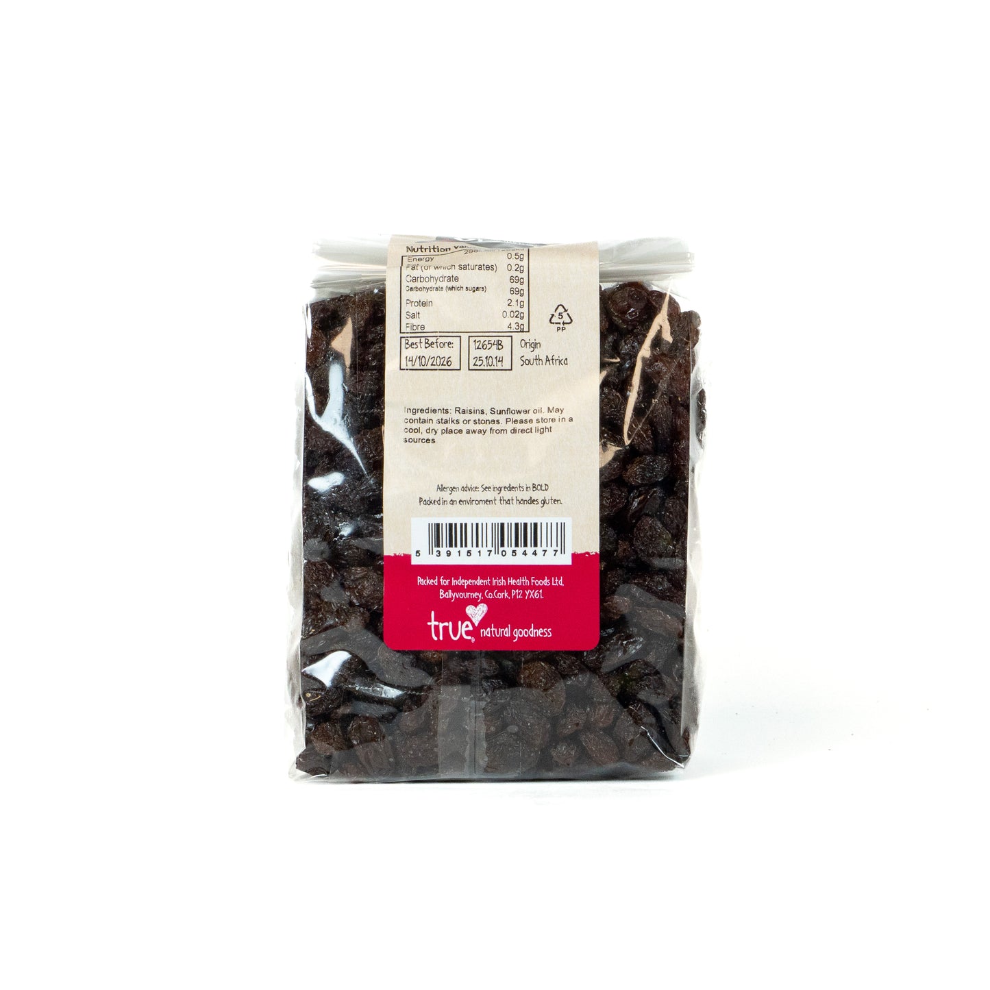 Raisins 12654B Outer-6x500g / 5.36 / 6x500g