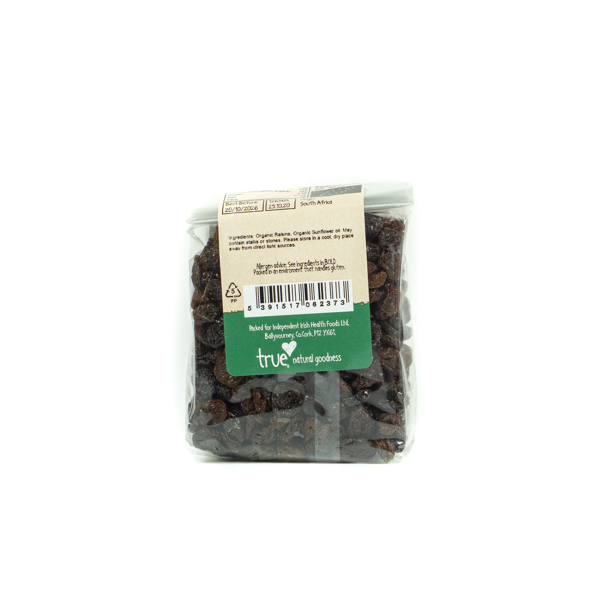 Raisins (Org) 12656A Outer-6x250g / 4.03 / 6x250g