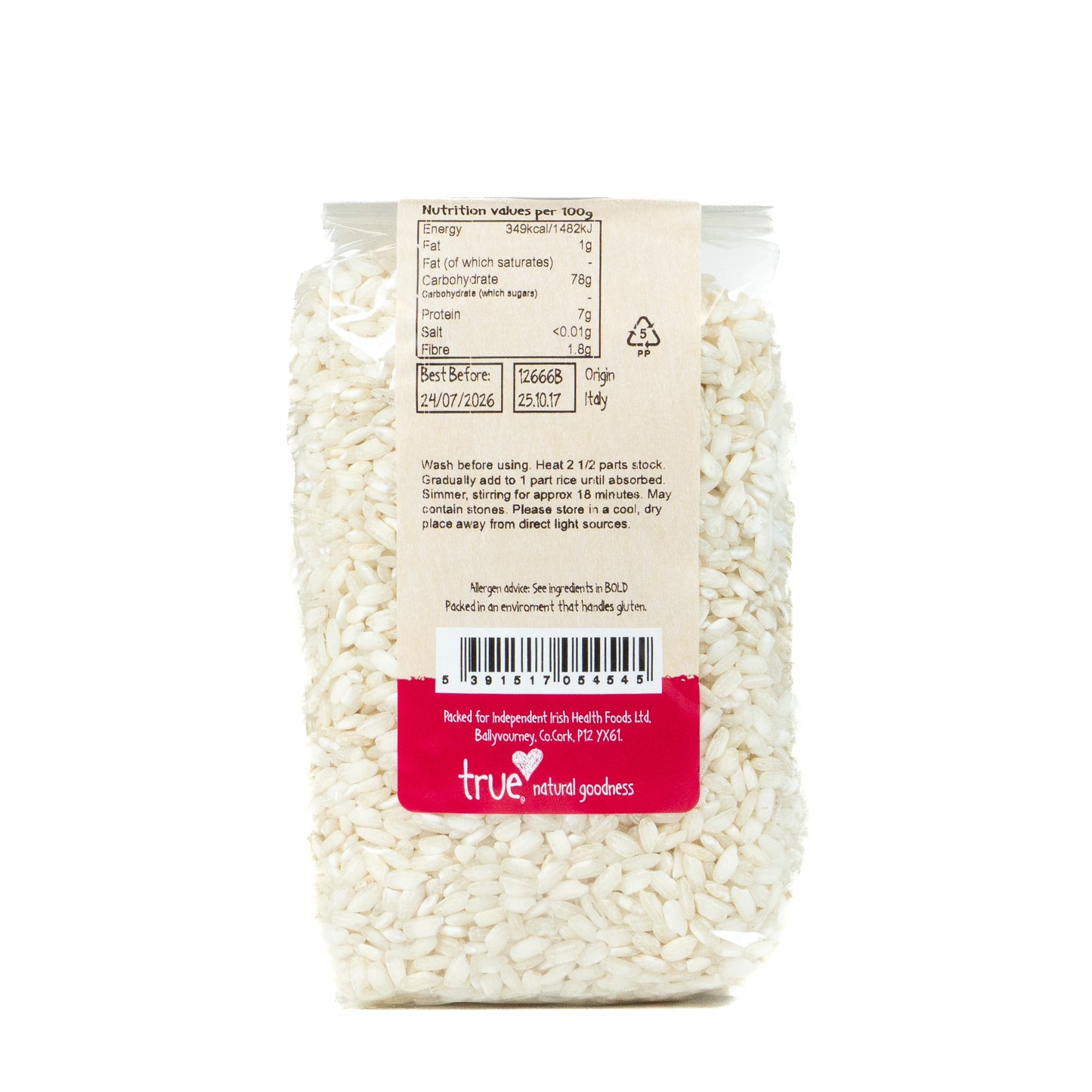 Rice Arborio Risotto 12666B Outer-6x500g / 4.95 / 6x500g