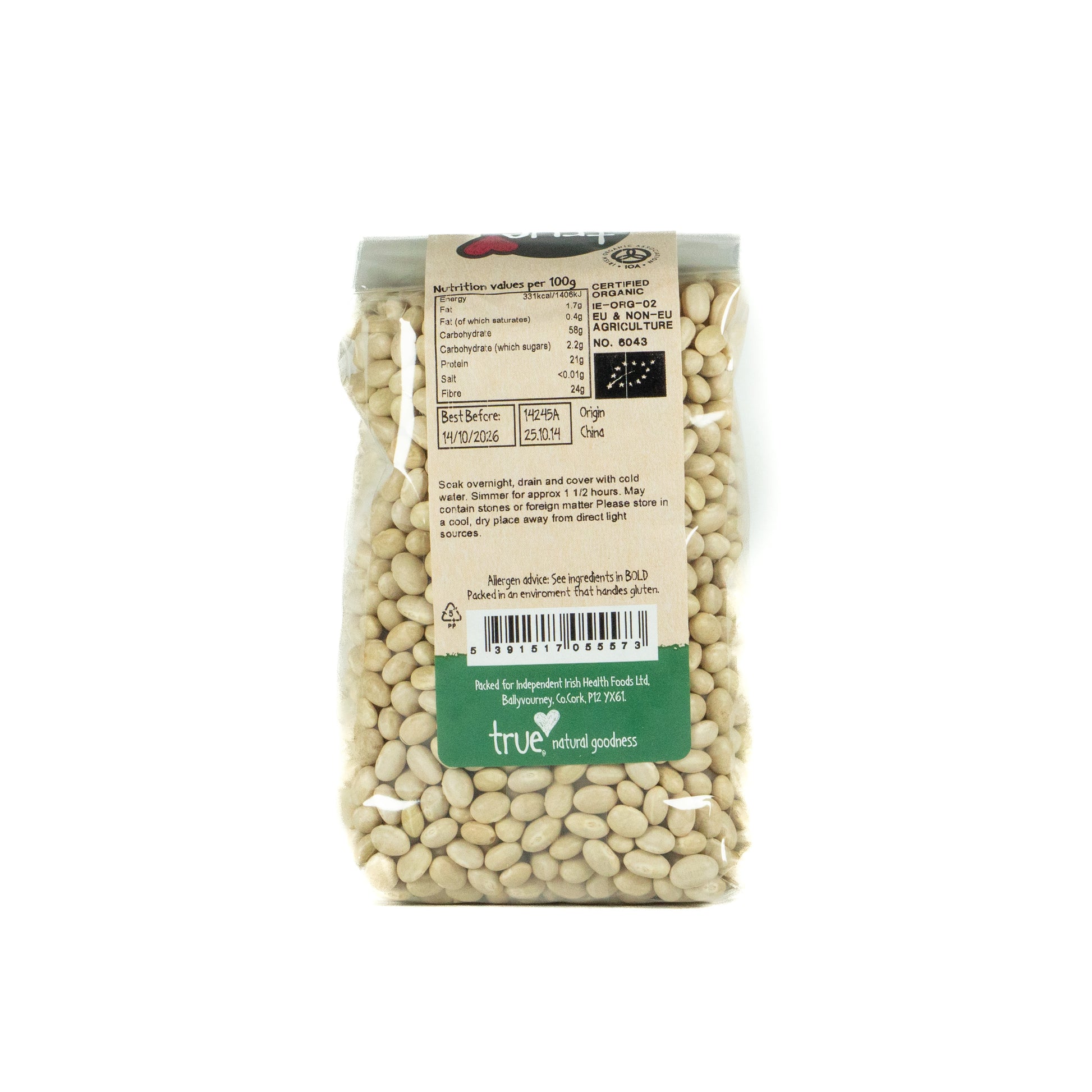 Cannelini Beans (Org) 14245A Outer-6x500g / 4.55 / 6x500g