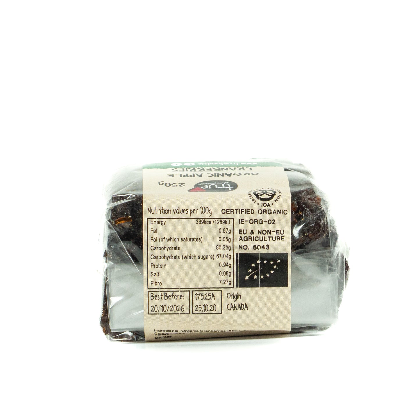 Cranberries Apple Infused (Org) 17525A Outer-6x250g / 11.81 / 6x250g