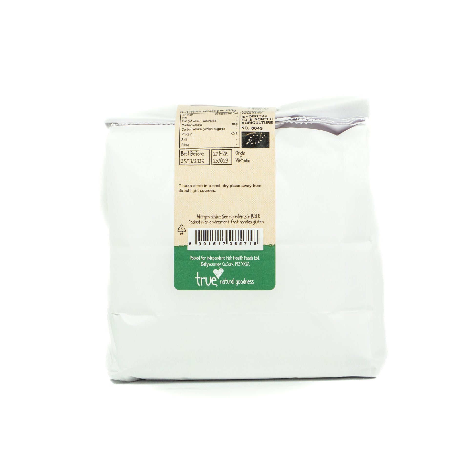 Tapioca Flour (Org) 27142A Outer-6x1Kg / 5.08 / 6x1Kg