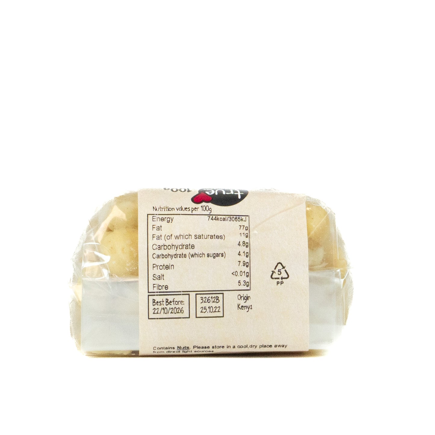 Macadamia Nuts Unsalted 32612B Outer-6x100g / 4.56 / 6x100g