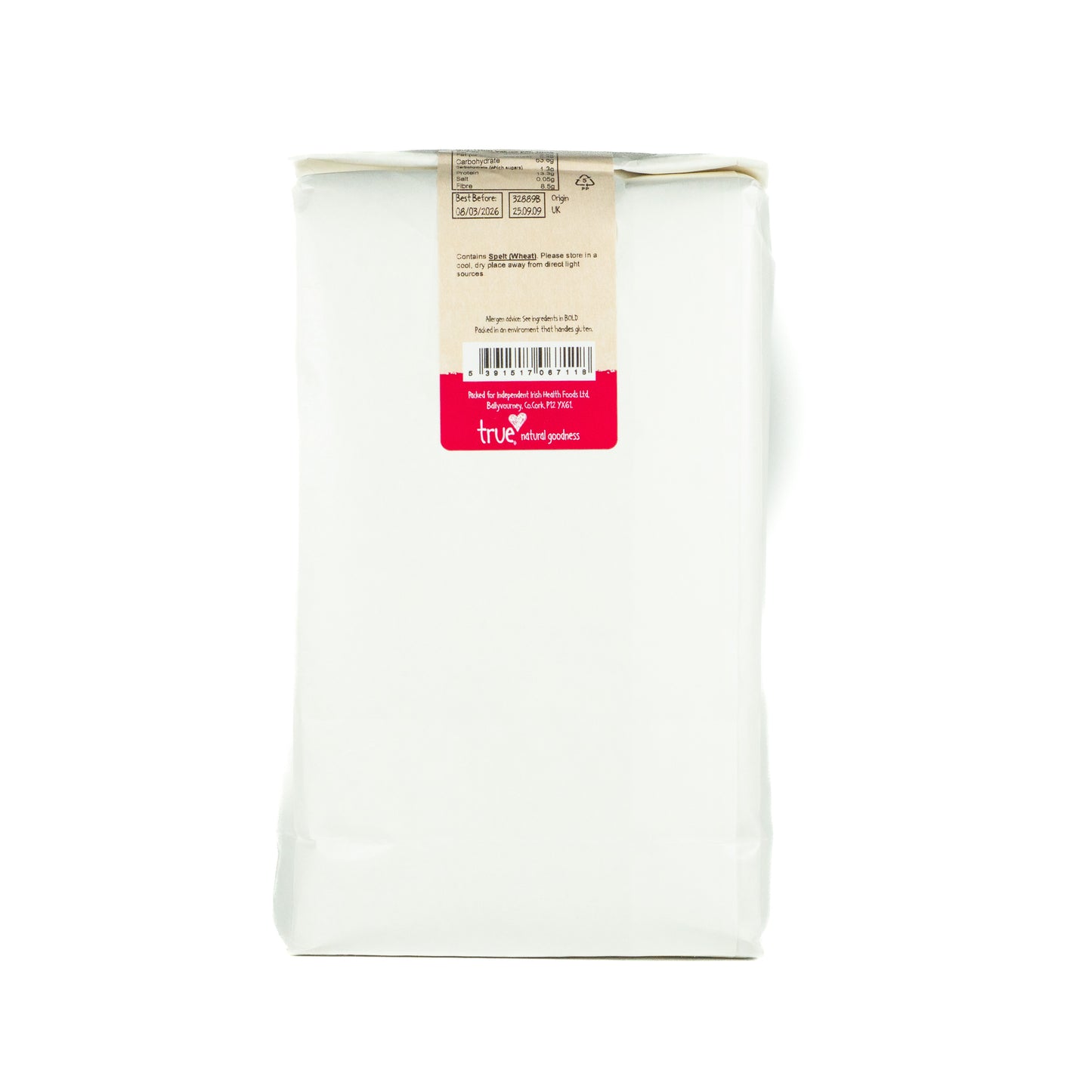 Whole Spelt Flour (Conv) 32889B Outer-3x2Kg / 7.39 / 3x2Kg