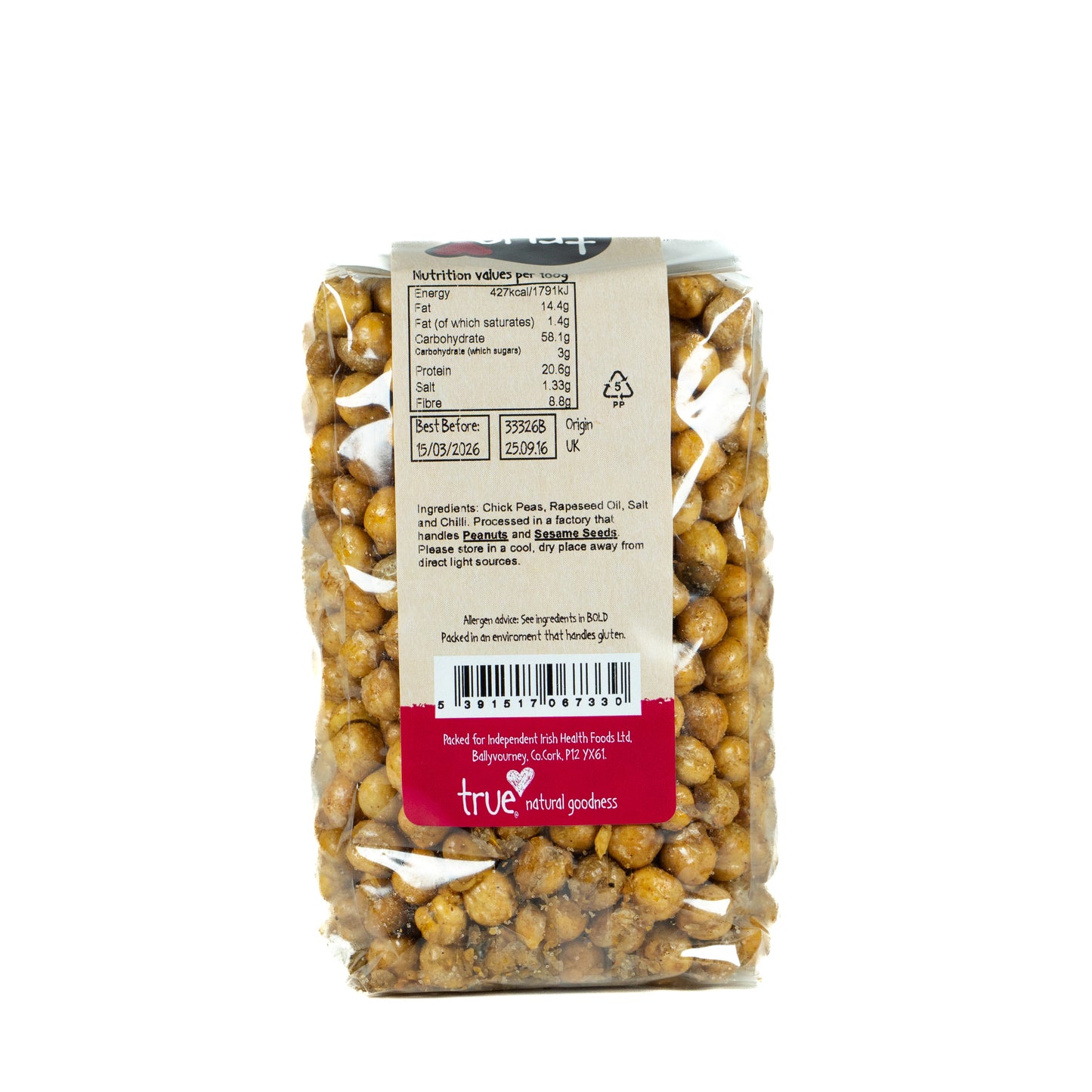 Spiced Roast Chick Peas 33326B Outer-6x250g / 3.66 / 6x250g