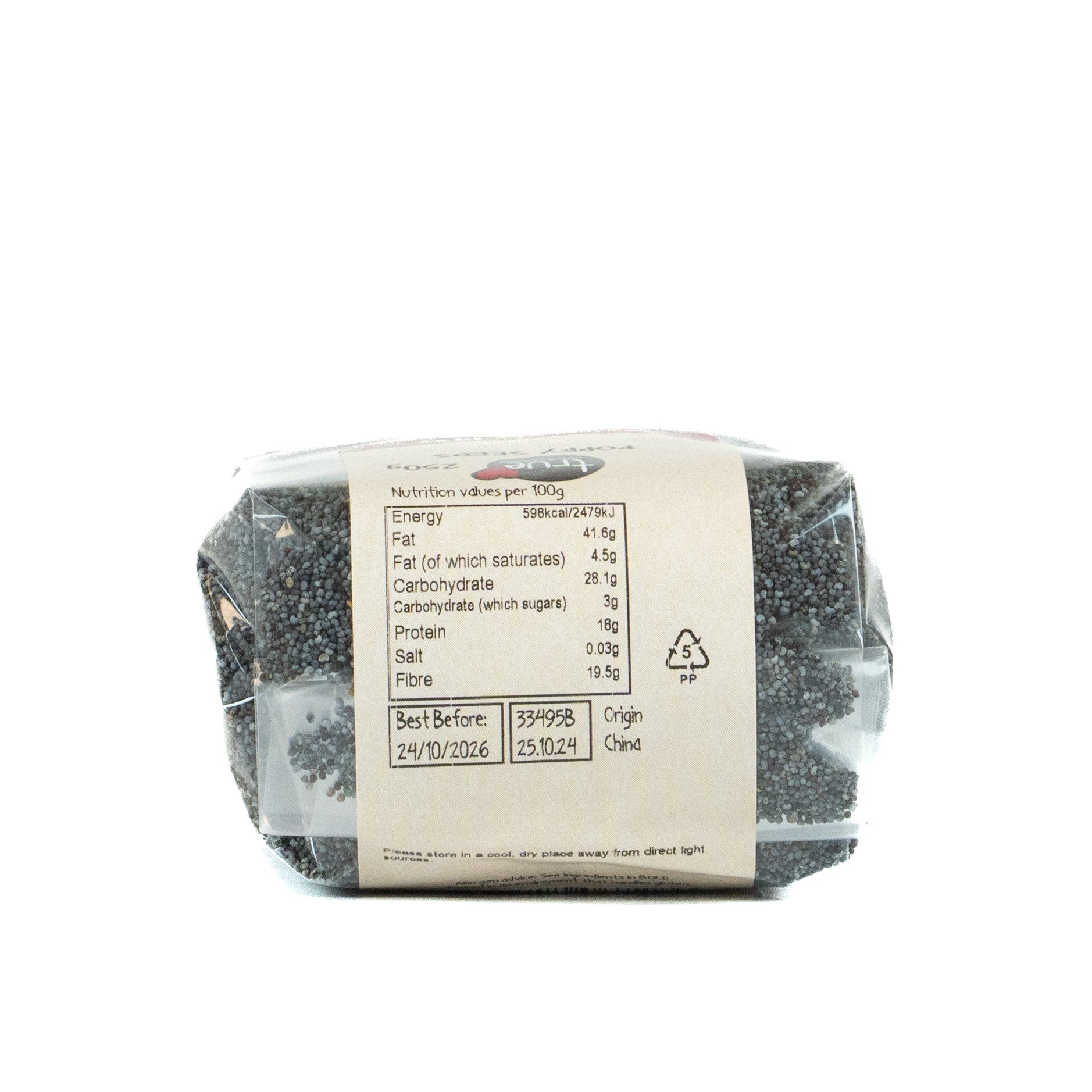 Poppy Seeds 33495B Outer-6x250g / 3.18 / 6x250g