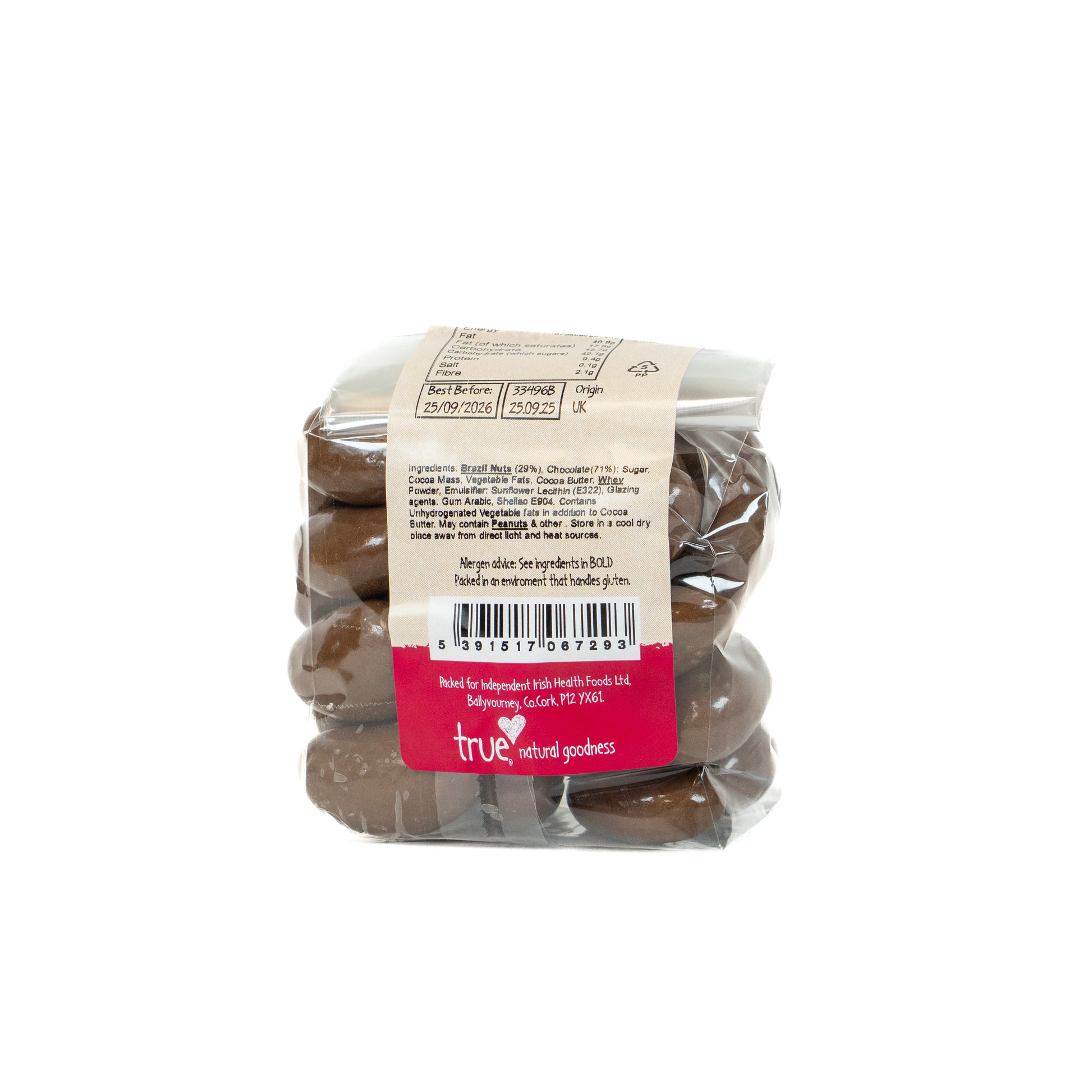 Chocolate Brazils 33496B Outer-6x250g / 9.09 / 6x250g