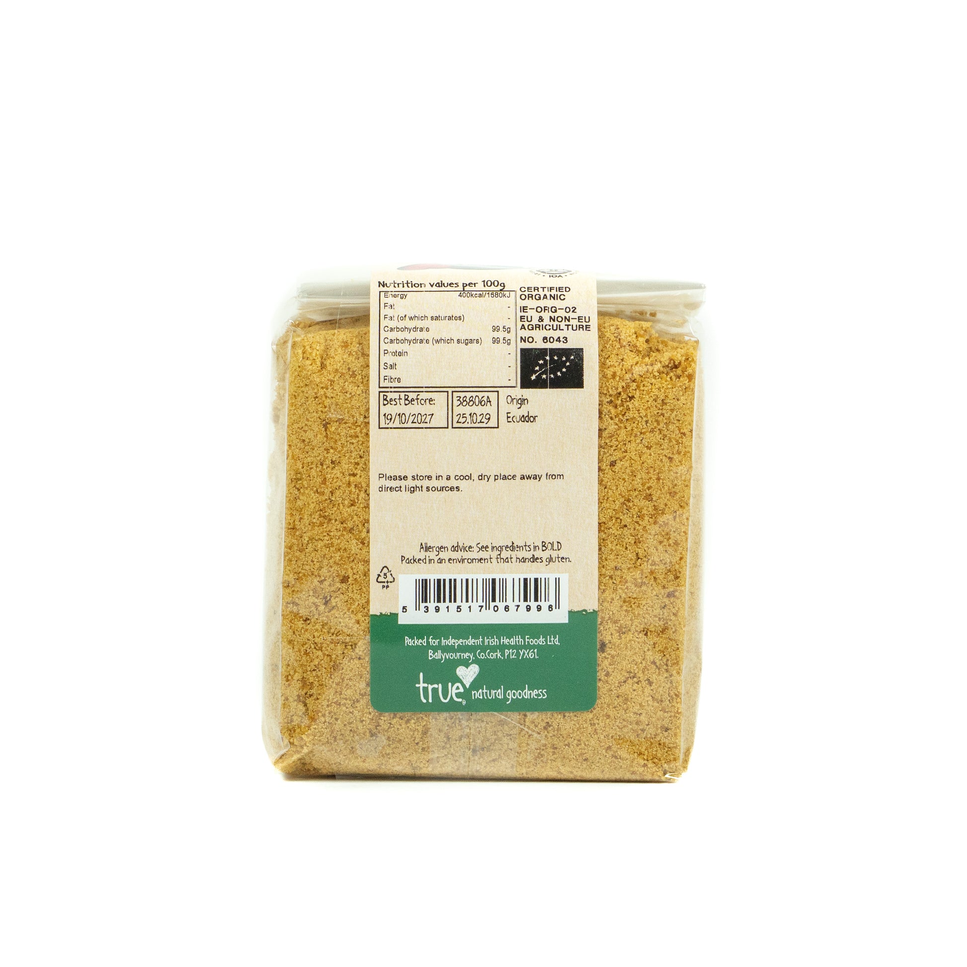 Rapadura - SoftWholeCaneSugar FT (Or 38806A Outer-6x500g / 3.80 / 6x500g