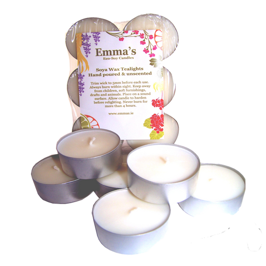 Pack of 6 Unscented Tealight Candles 41622B