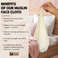 Cotton Muslin Face Cloth (Org) 45262A