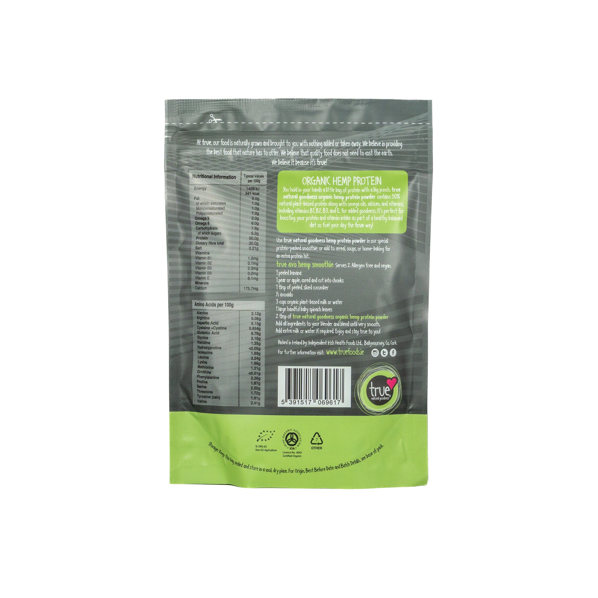 Hemp Protein (Org) 46577A Sgl-250g / 6.66 / 1x250g