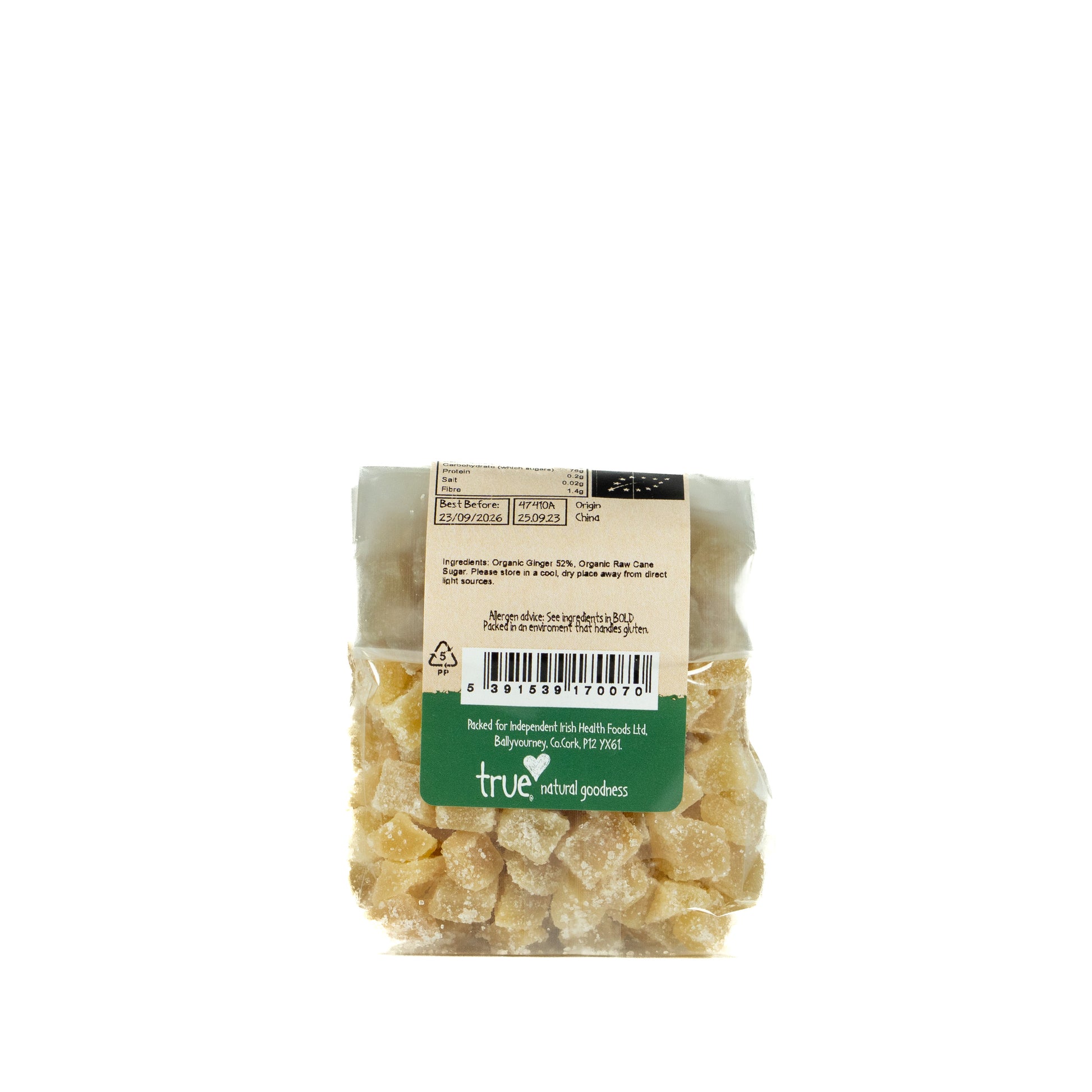 Ginger Crystallised (Org) 47410A Outer-6x250g / 5.91 / 6x250g