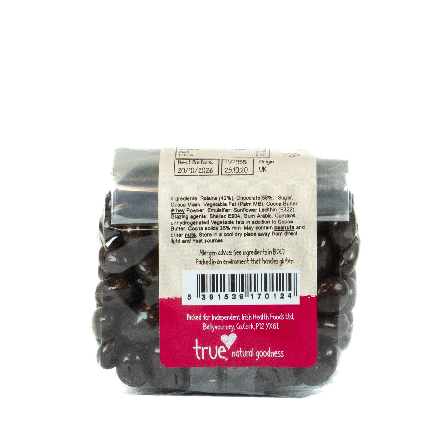Dark Chocolate Raisins 47415B Outer-6x250g / 6.67 / 6x250g