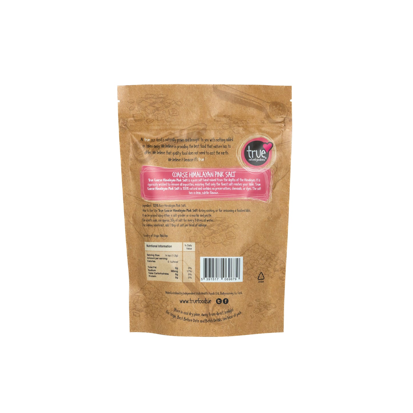 Himalayan Pink Salt Coarse 48013B Sgl-500g / 3.08 / 1x500g