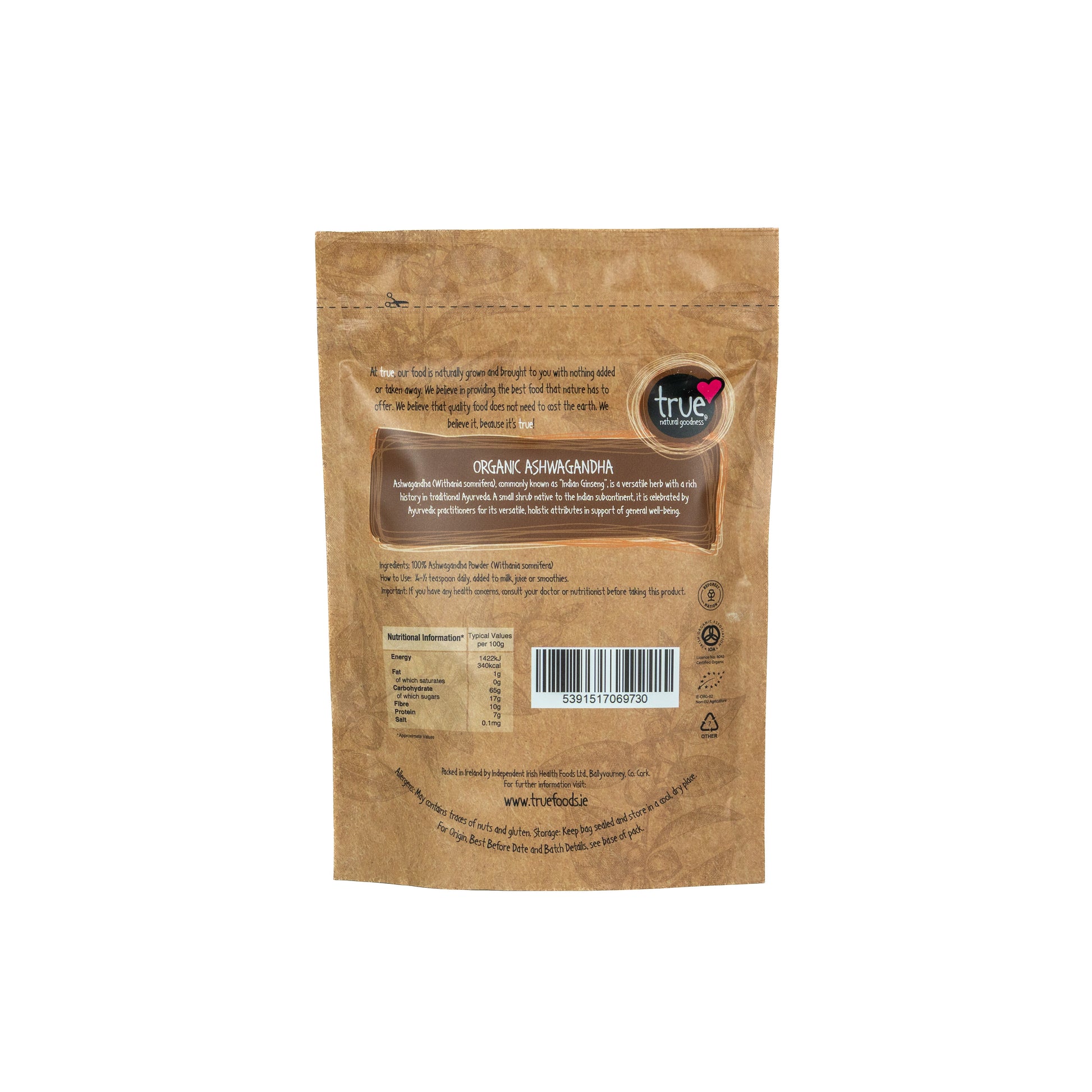 Ashwagandha Powder (Org) 49593A Sgl-250g / 8.34 / 1x250g