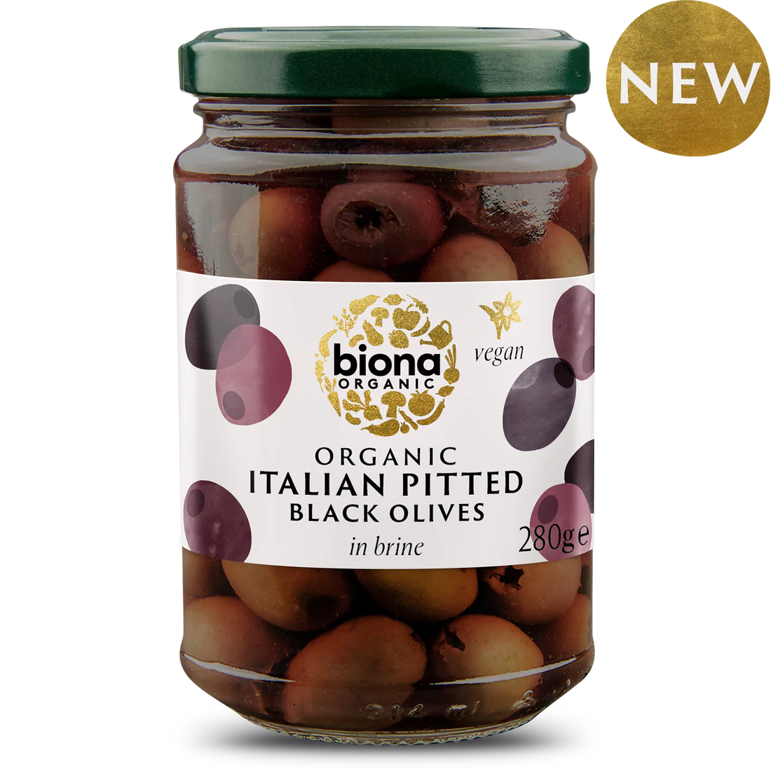 Black Italian Olives in Brine (Org)-(Biona)