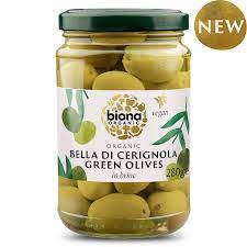 Green Italian Olives in Brine (Org)-(Biona)