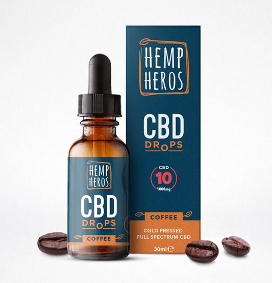 CBD+ Drops 1000mg Coffee Flavour-(Hemp Heros)