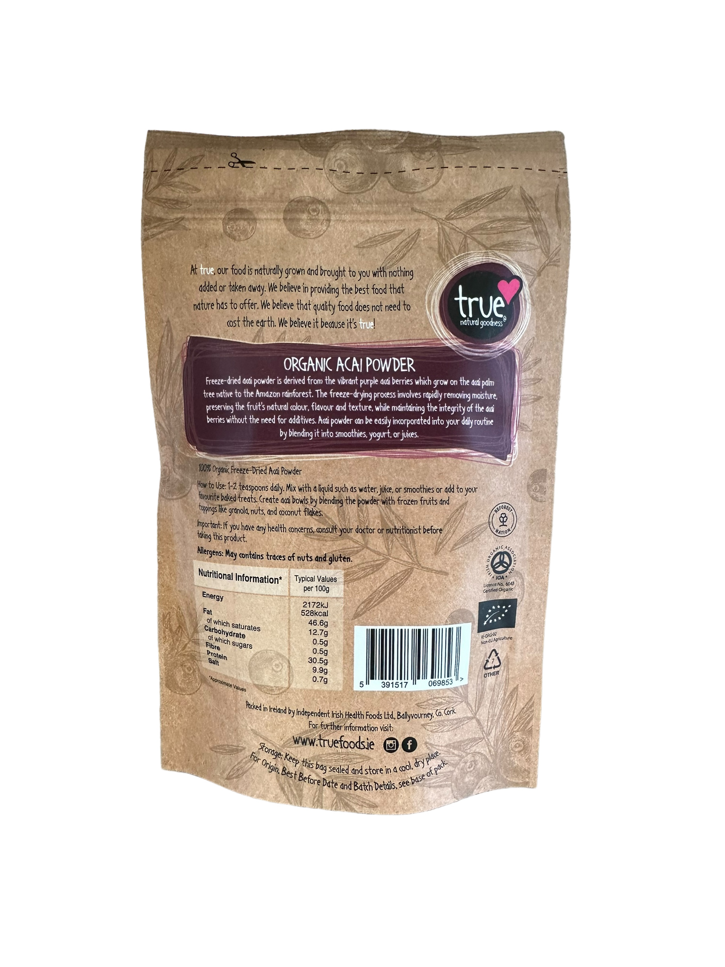 Acai Powder (Org) 49974A Sgl-70g / 10.99 / 1x70g