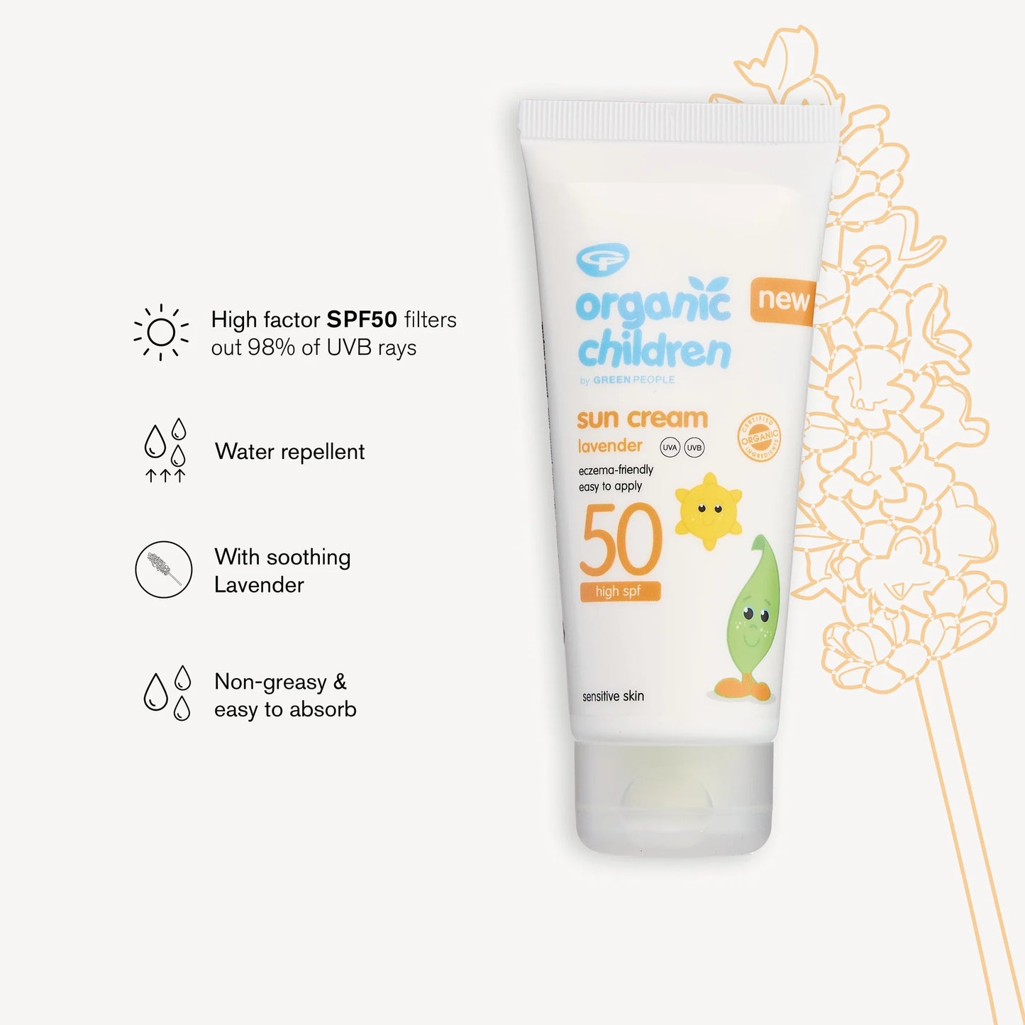 Children's Sun Lotion SPF50 Lavendar 50220A