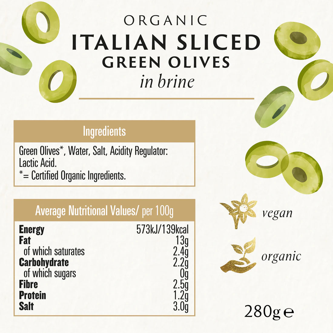 Sliced Green Olives (Org) 50446A