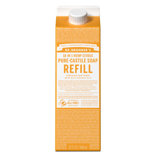 Citrus Castile Liquid Soap (Org) Refill 50576B