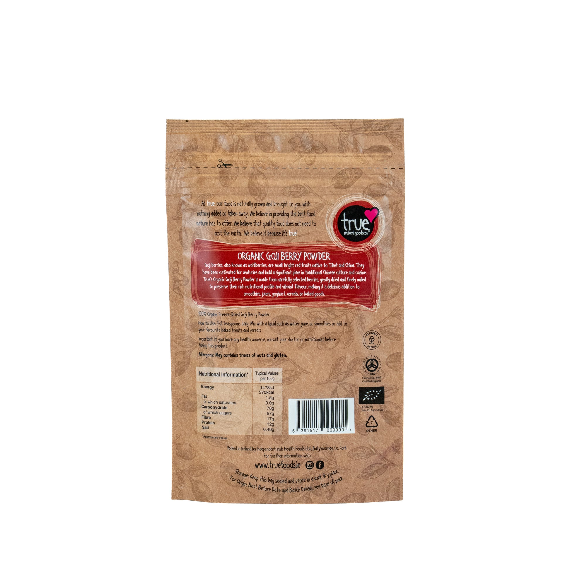 Goji Powder Organic 50963A Sgl-70g / 6.61 / 1x70g