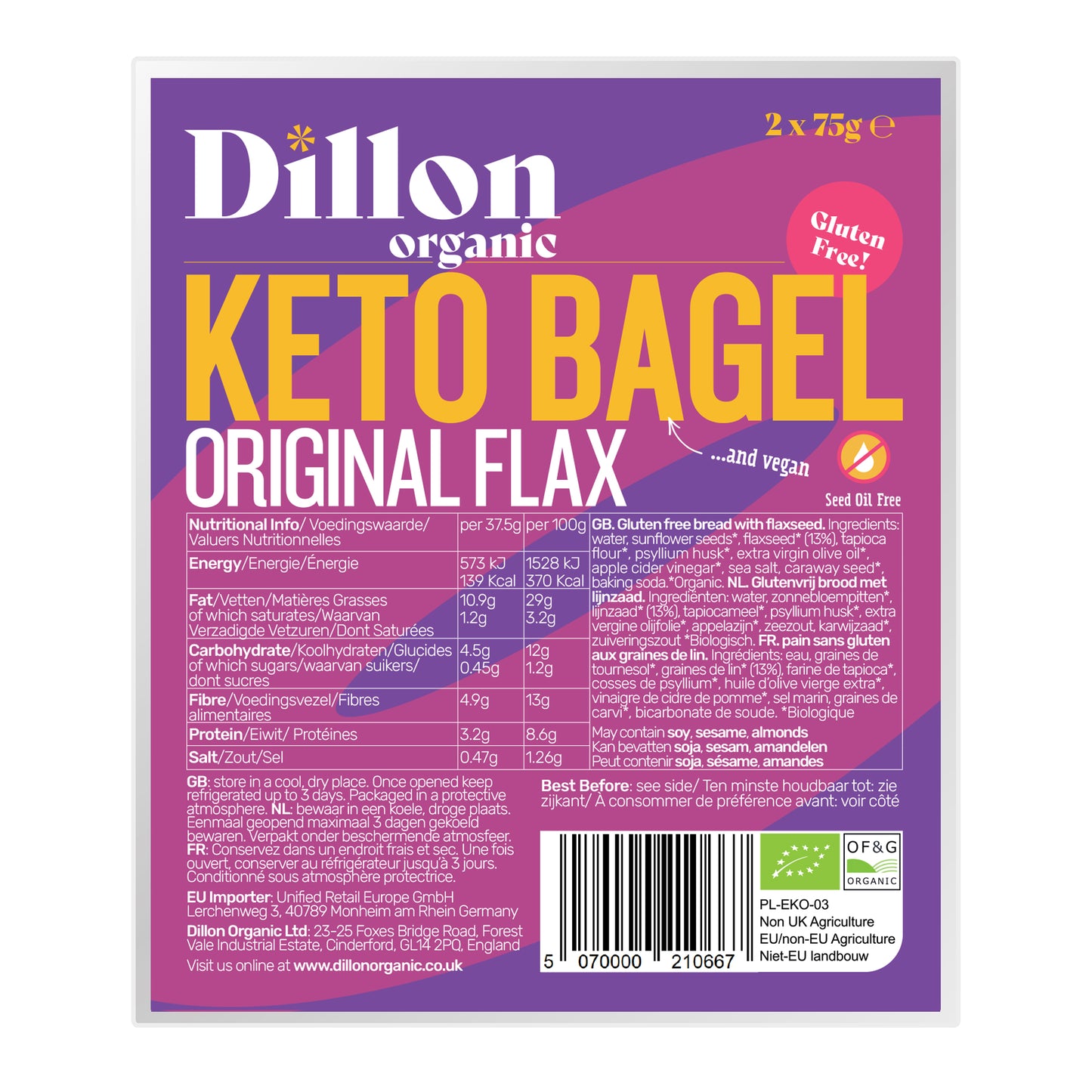 Keto Bagel Original (Org) 50995A