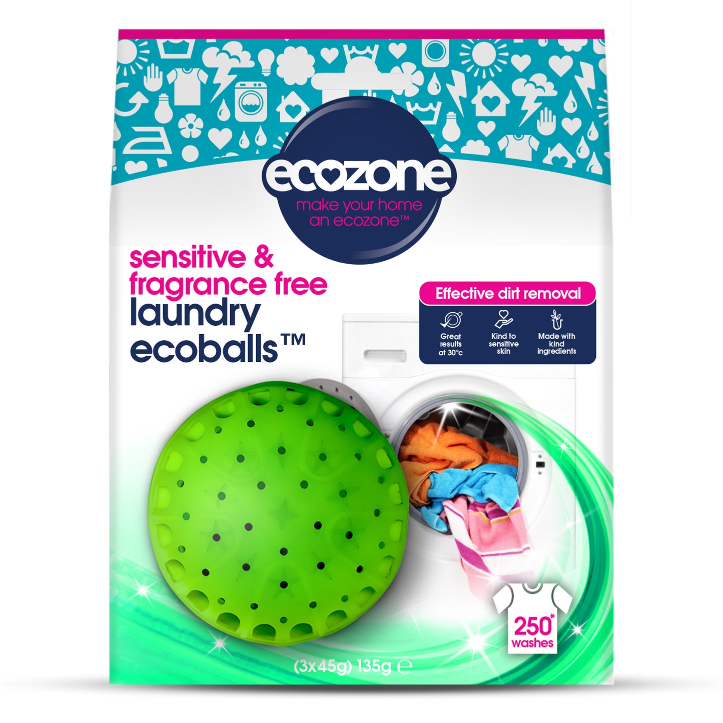 Ecoball Fragrance Free (250 Washes ) 50996B