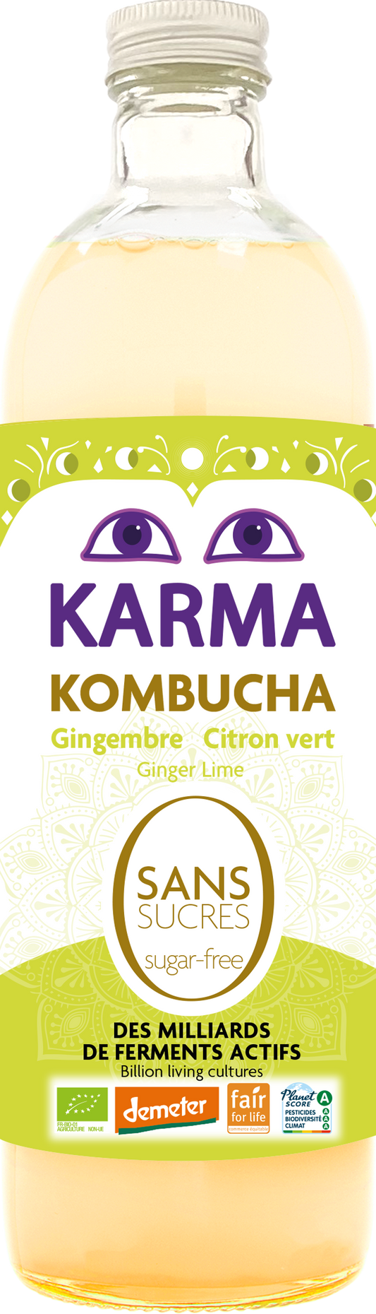 Ginger Lime Kombucha Zero Sugar (Org 49910A