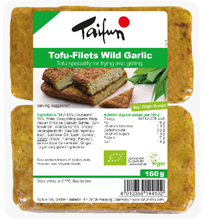 Tofu Fillet Wild Garlic GF (Org) 14182A