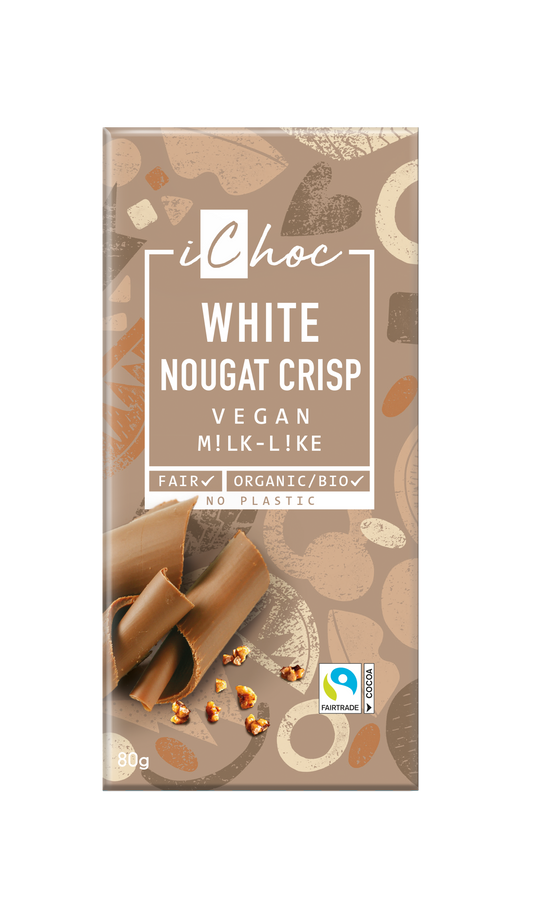White Nougat Crisp Rice Choc (Org) 34799A