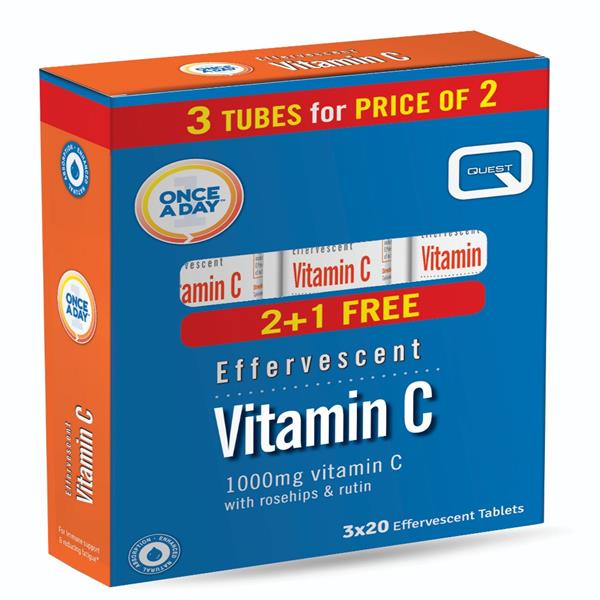 Vitamin C Effervescent (Triple Pack) 42715B Default Title / 3x(1x20Tab