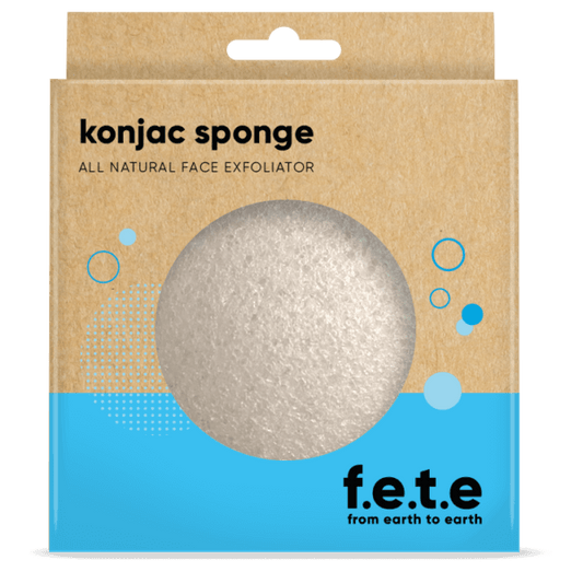 FETE Single Konjac Face Sponge, Natu 46035A Default Title / 1x1