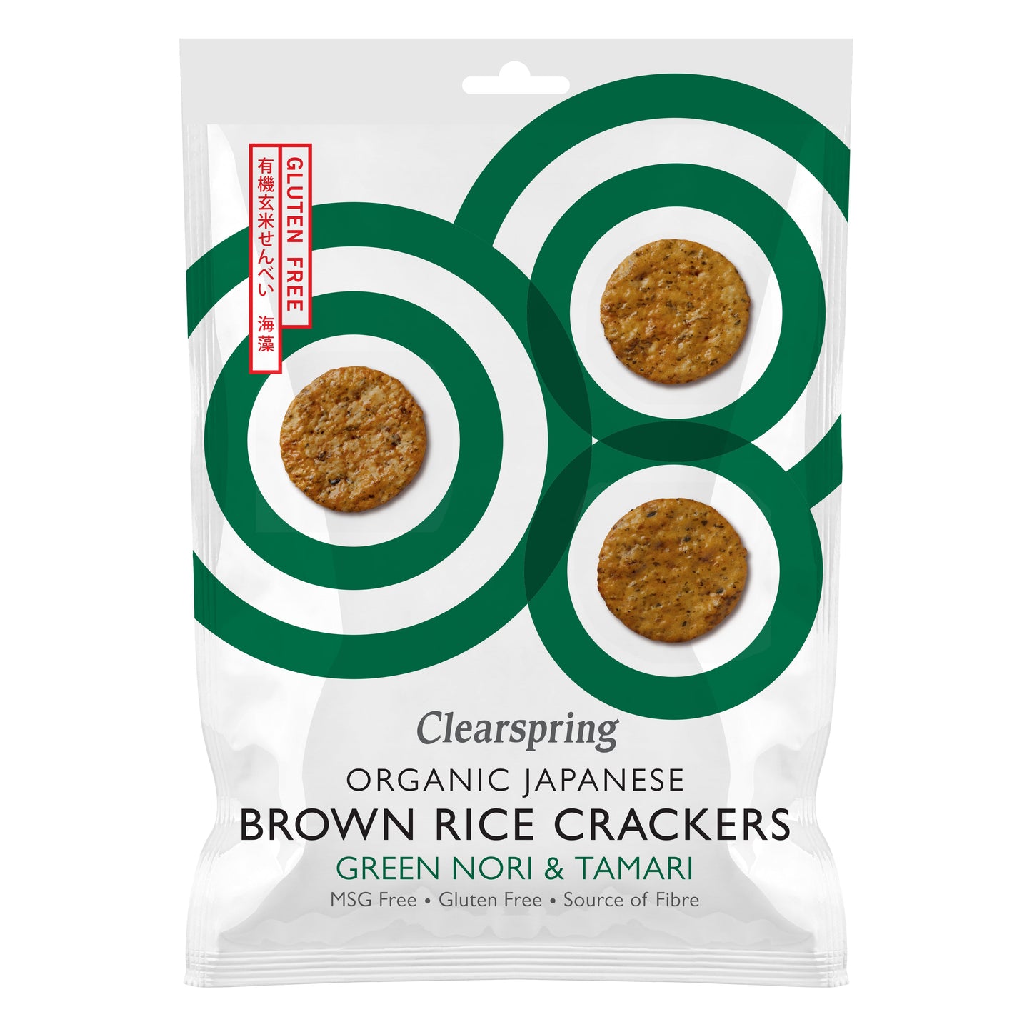 Brown Rice Crackers Green Nori (Org) 48791A Default Title / 12x40g